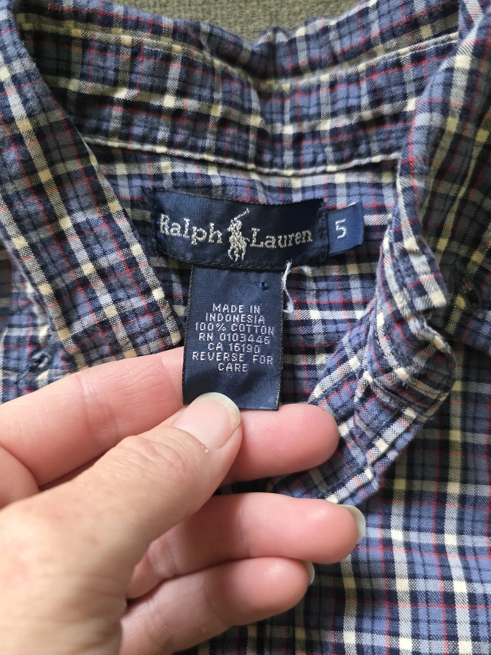 Ralph Lauren Blue and Purple Plaid Button-Down Shirt